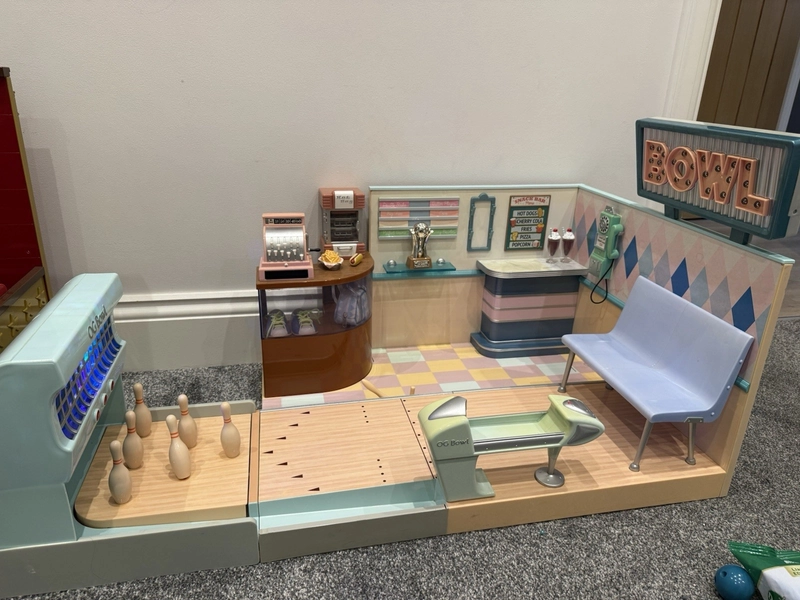 Our Generation Retro Bowling Alley Playset with Accessories for 18" Dolls