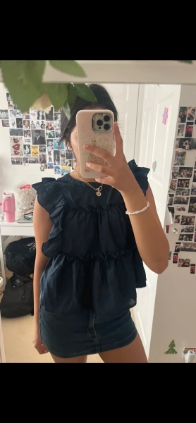 Navy Blue Stockholm Top