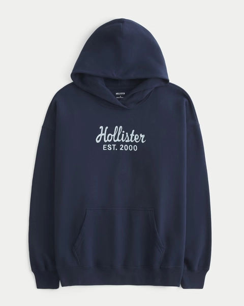 Hollister Feel Good Oversized Logo Graphic Hoodie