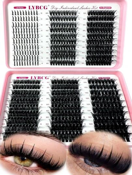 Large Capacity Eyelash Book 570pcs Russian Lash Extensions Kit Spikes Lash Individuals 3D Volume Eyelash Clusters D-Curly Lash Clusters Kit 10-18MM DIY Eyelash Extensions, 6 Styles Lash Clusters Spike Lashes Individual Lash Clusters, Multi-Type Natural Look, Spikes/40D/60D/80D/100D Reusable Individual Segmented False Eyelashes Wispy&Ultra Soft DIY Eyelash Extension At Home Lash Clusters, Eyelash Clusters, Individual Eyelashes, Lashes, Fake Lashes