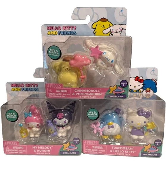 Hello Kitty And Friends DREAMLAND 2-pack Figures Set of 3 Series 2