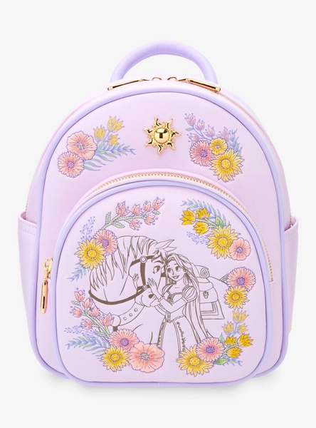 Disney Tangled Rapunzel and Maximus Floral Convertible Sling Mini Backpack - BoxLunch Exclusive
