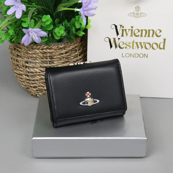 Vivienne Westwood Gamaguchi Trifold Wallet Black 11cm × 9cm × 3cm