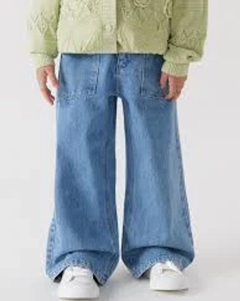MARC & JANIE Kids Girl Wide Leg Jeans 240228 - Blue / 120cm(5-6Y)