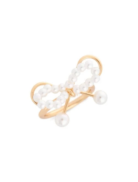 BP. Pretty Faux Pearl Ring in Gold- White at Nordstrom, Size Medium