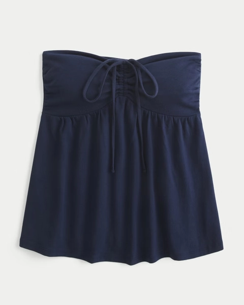 Strapless Cinched Babydoll Top
