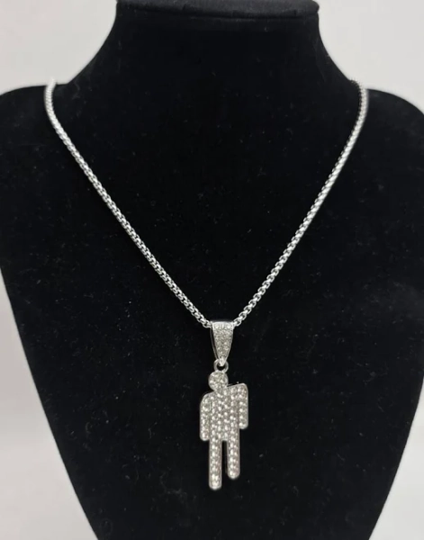 Billie Eilish Blohsh Inspired Necklace Blohsh Alloy Zircon Silver
