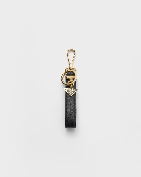 Saffiano leather keychain