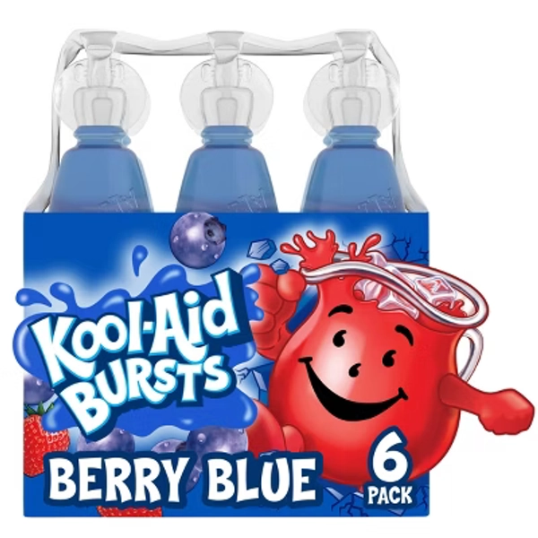 Kool-Aid Bursts Berry Blue Juice Drink - 6pk/6.75 fl oz Bottles