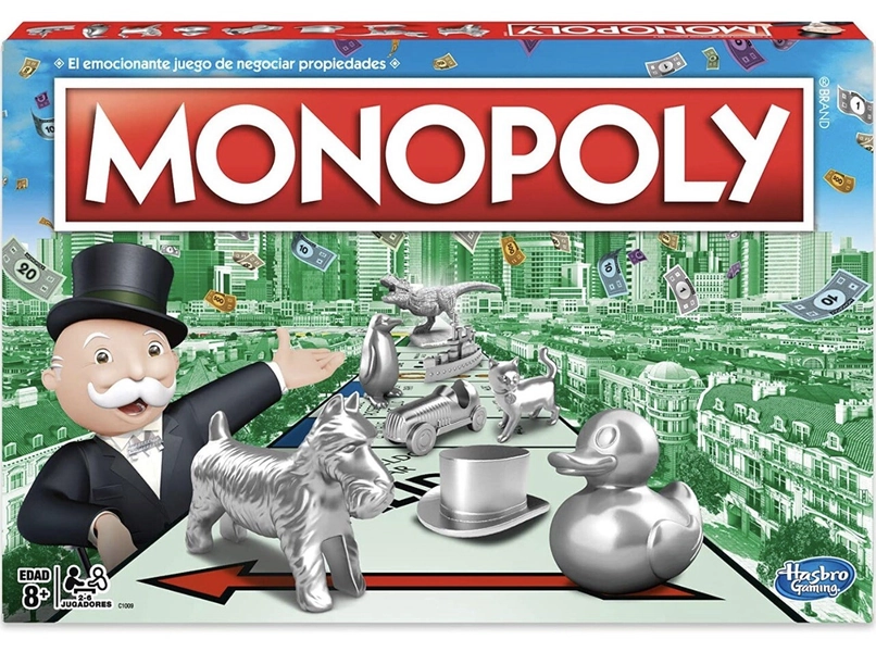 SPANISH Hasbro Gaming, Monopoly Game Clásico, Juego de Mesa