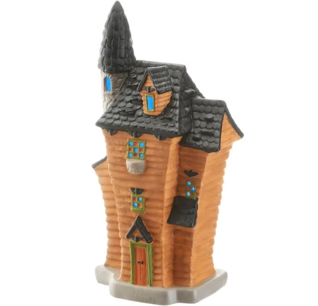 National Tree Company 12" Haunted House with Tower and LED Light