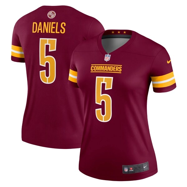 Women's Nike Jayden Daniels  Burgundy Washington Commanders Legend Player Performance Top