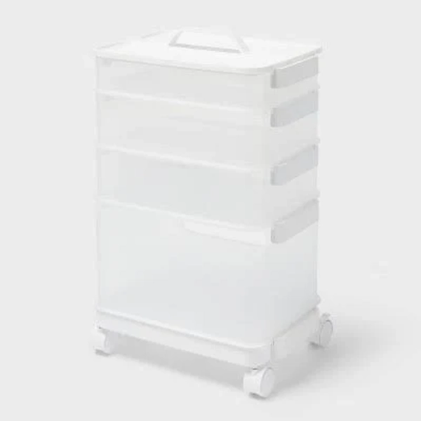 Brightroom 7pc Click in Place Rolling Storage Cart Kit