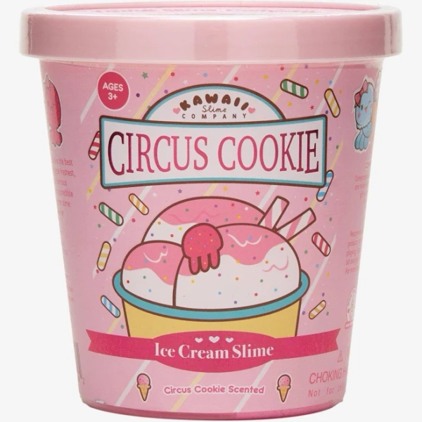 Kawaii Slime Company Circus Cookie Scented Ice Cream Pint Slime