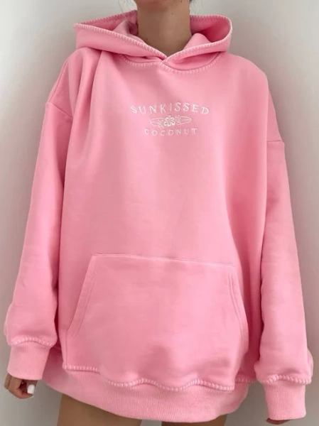 Cotton Candy Stitched Sunkissedcoconut Hoodie