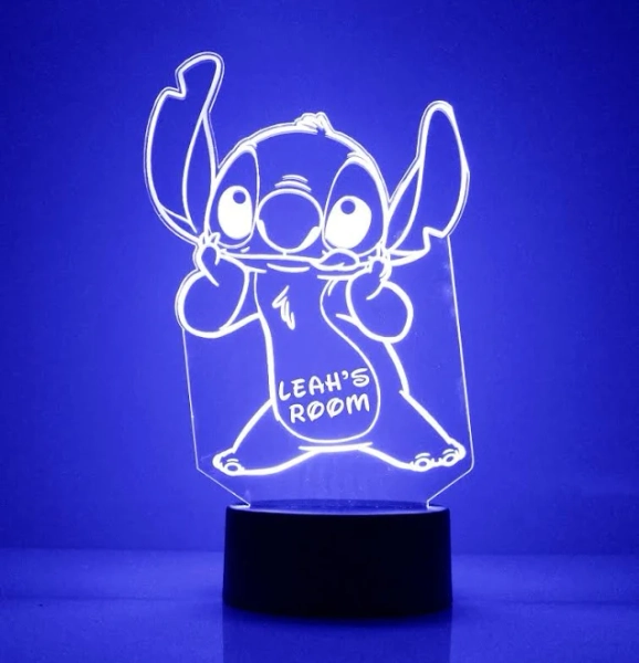 Stitch Personalized Stitch Led Night Light Lamp With Remote