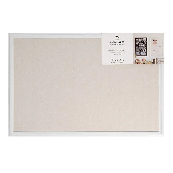 White Wood Frame Linen Board, 20x30
