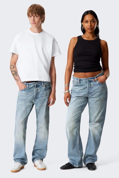 Orbit Mid Waist Regular Straight Leg Jeans