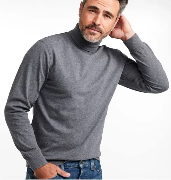 L.L.Bean Men's Carefree Unshrinkable Cotton Turtleneck