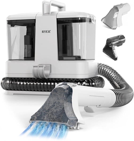 RYER Vlekkenreiniger Compact - Tapijtreiniger - 2 Opzetstukken - Meubelreiniger - Bank Reiniger Machine - Zetelreiniger
