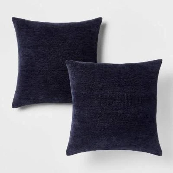 Threshold Chenille Square Throw Pillows (2pk)