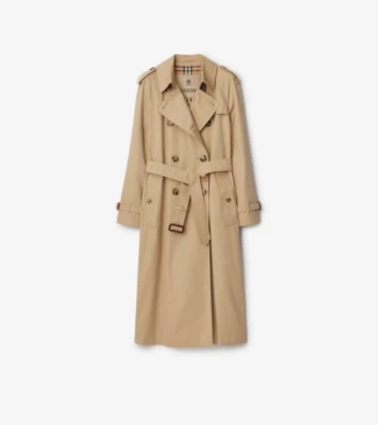 Langer Heritage-Trenchcoat „Waterloo“ (Honey-Beige) - Damen, Baumwollgabardine | Burberry®