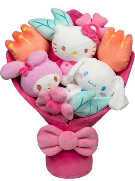 NEW Hello Kitty And Friends Valentines Plush Bouquet 3 Removable Characters 2025