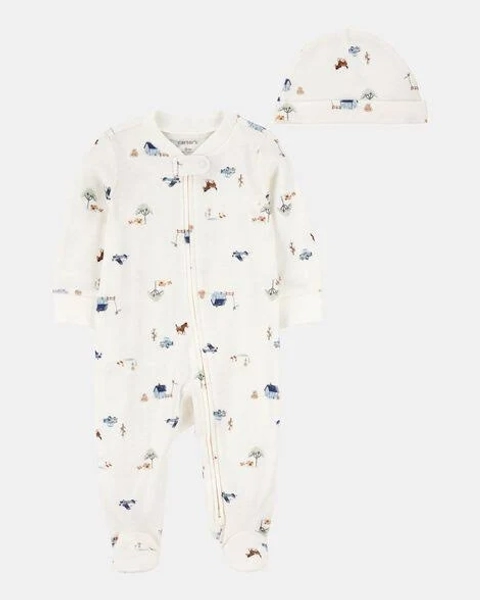Carter's Baby Boys 2-Piece 2-Way Zip Sleep & Play Set