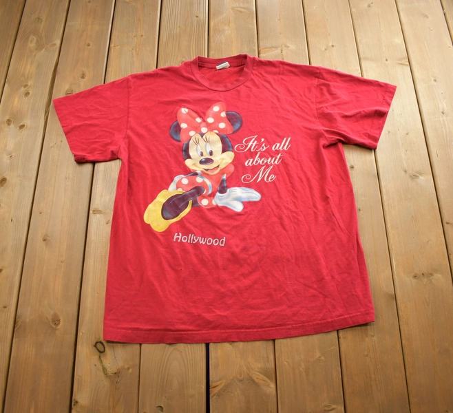 Vintage 1990s Disney Hollywood Its All About Me Mini Mouse Graphic T-Shirt