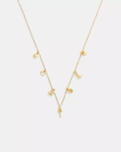 Gold Mini Icons Charm Necklace
