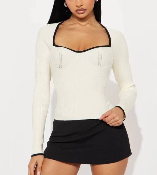 Fashion Nova Women's Cozy Inside Sweater Top
