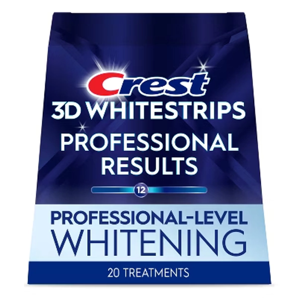 Crest 3D Whitestrips Professional White Teeth Whitening Kit: Contains Hydrogen Peroxide, PVP Material, 20 Strips