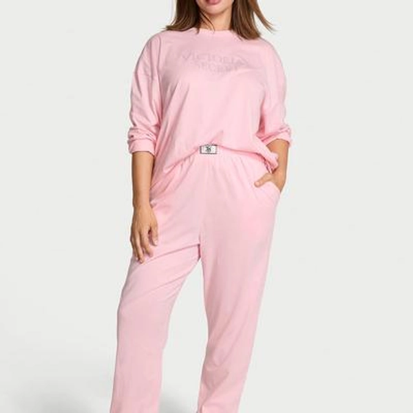Women's Victoria's Secret 100% Cotton Shine Long Pajama Set