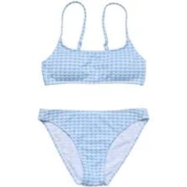 Snapper Rock Big Girls Seaside Gingham Crop Bikini