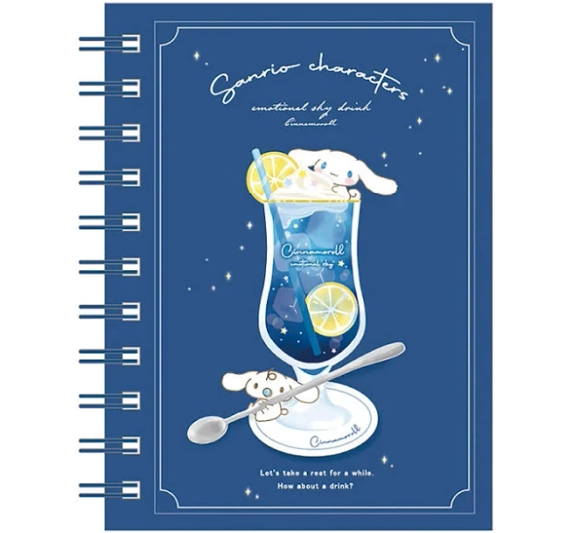Plaza Japan Sky Drink A6 Ring Notebook