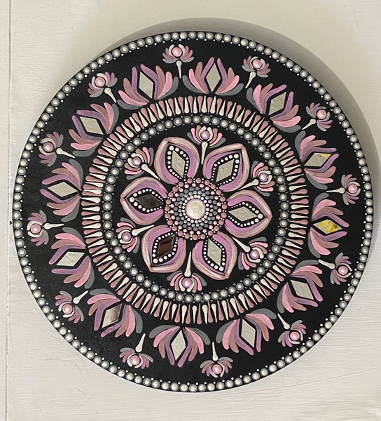Handpainted Mandala Wall Art - 12 inch