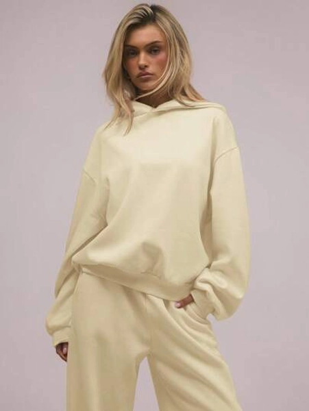 MUSERA Oversized Hoodie Relaxed Fit Dropped Shoulder Sweatshirt Back To School Autumn Winter Cosy Fall Christmas Cute Casual Everyday Y2K Streetwear Capsule Wardrobe Yellow Christmas