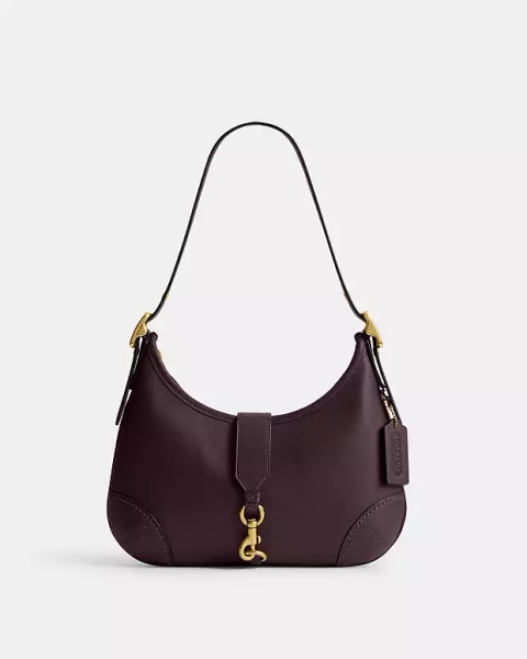 Brass/Black Currant Hamptons Hobo Bag