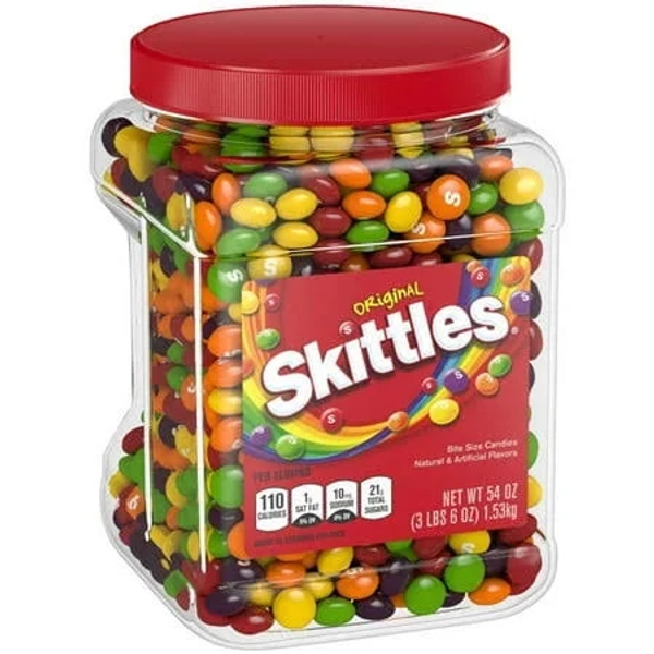 Product of Skittles Original Fruity Candy Jar, 54 oz., Multicolor