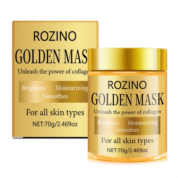 Golden Collagen Off Face Mask-Instant Facial Lift Mask Overnight, Moisturize Firm, More Radiant. Look Reduced Black Spot Discoloration Appearance and Wrinkles Appear, Improved Skin Redness, Dull, Loose and Large Pores Signs. Collagen Facial Mask