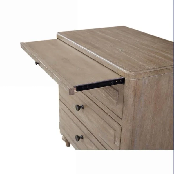 Watnature 3 Drawer Nightstand with USB Ports