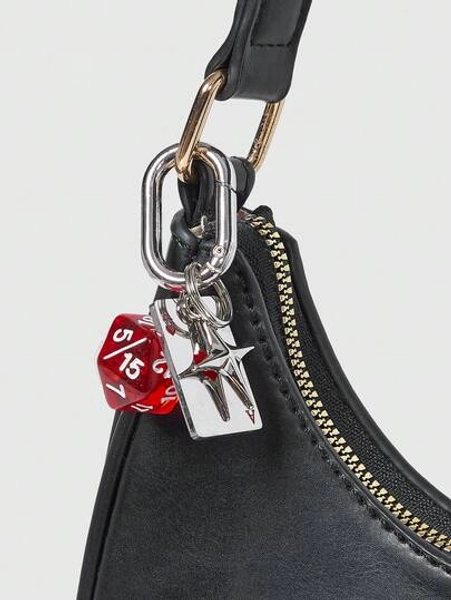 ROMWE Grunge Punk 1pc Unisex Creative Cartoon Dice Key Chain Metal Playing Card Pendant Charm Fashionable Handbag Accessory Y2K