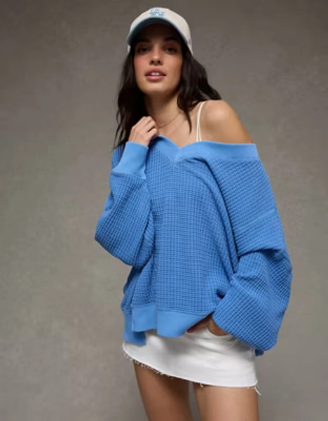 AE Big Hug V-Neck Waffle