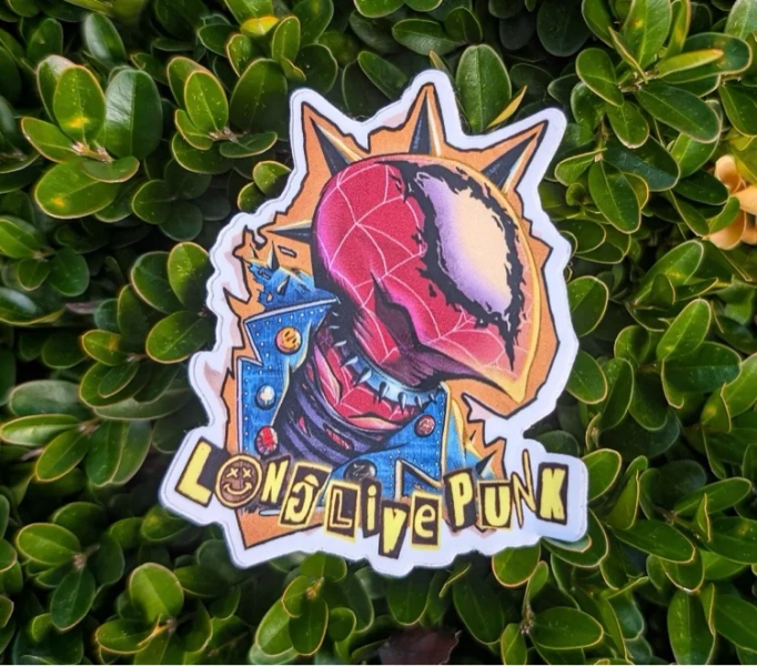 Spider-Punk Long Live Punk Sticker