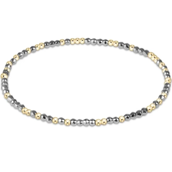 Enewton Hope Unwritten Faceted Hematite 2mm Bead Bracelet