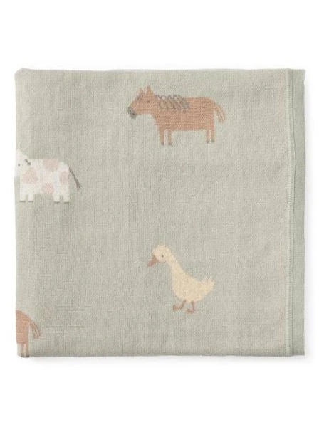 Elegant Baby On The Farm Knit Blanket