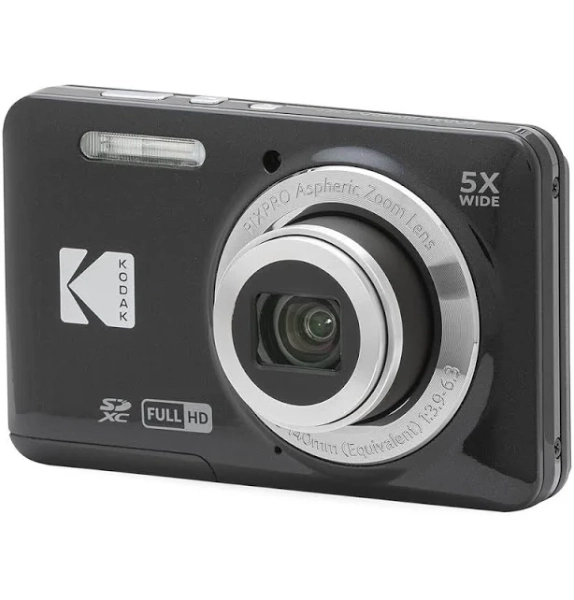 Kodak PIXPRO FZ55 16MP Digital Camera Black 5x Optical Zoom W/Box Wi-Fi | 3 in | Japan | 9.7 oz | 57mm | Lithium-Ion | 1 Year Warranty | Compact | USB