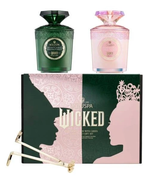Voluspa Wicked Pink Goes Good with Green Candle Duo Set