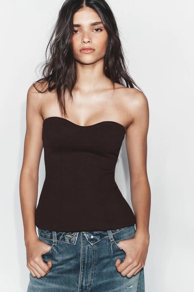 TOP A FASCIA CON SCOLLO A CUORE