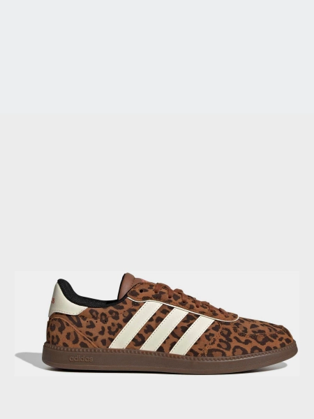 adidas Leopard Print/White Breaknet Sleek Trainers